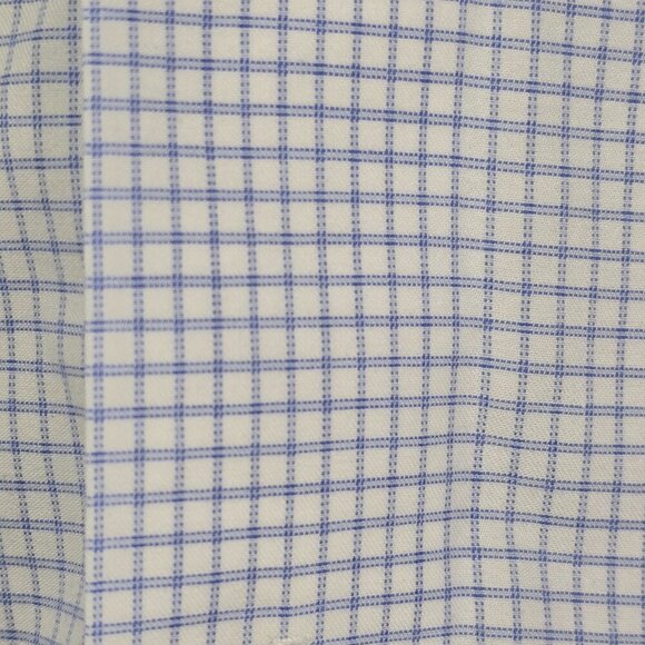 BROOKS BROTHERS LONG SLEEVE PLAID BUTTON DOWN BLUE AND WHITE NON IRON  15.5D - Picture 6 of 6